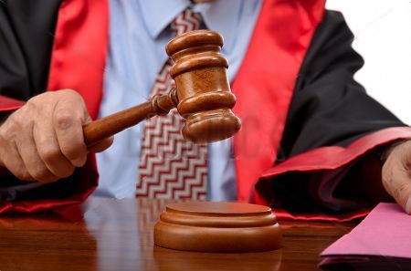Gavel falling